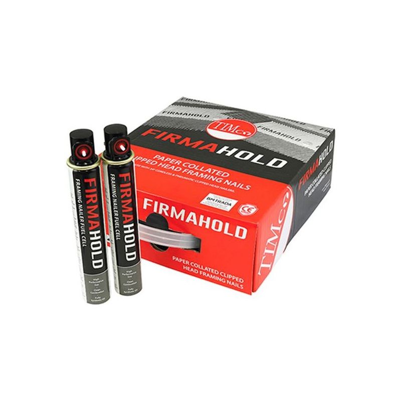TIMCO FIRMAHOLD GALV RING SHANK COLLATED NAILS & GAS 3.1 x 75mm (PACK 2200) CPLT75G