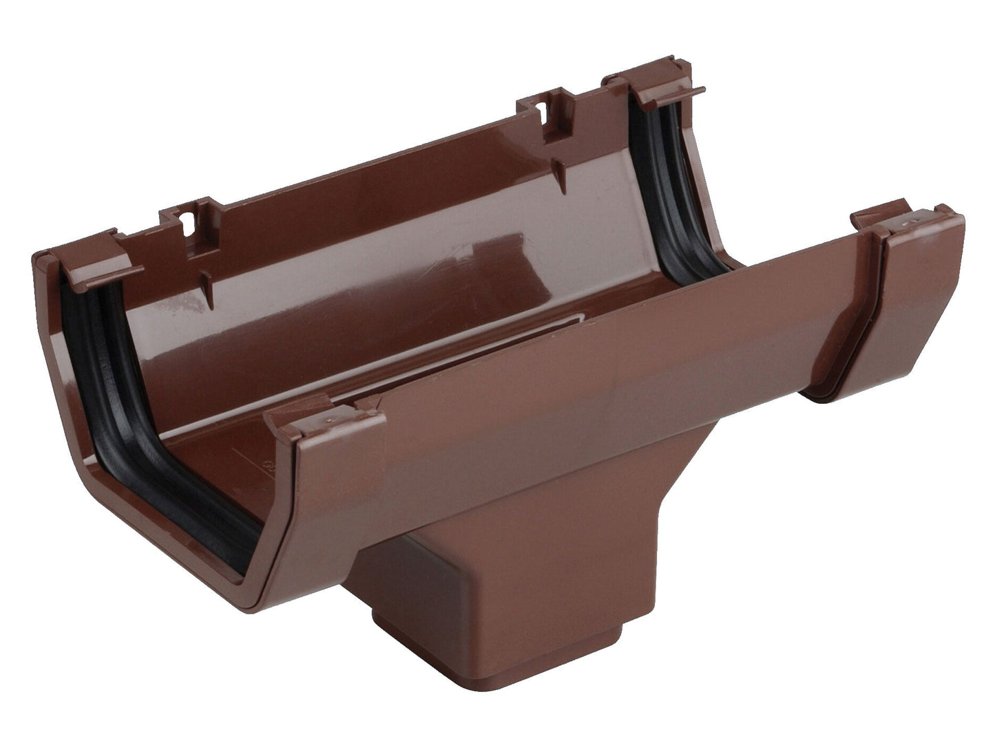 OSMASQUARELINE 4T806 PVCU RUNNING OUTLET 100mm 4T806N BROWN