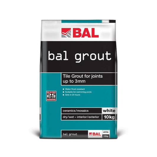 YTC BAWGWH10 BAL WALL GROUT 10kg WHITE