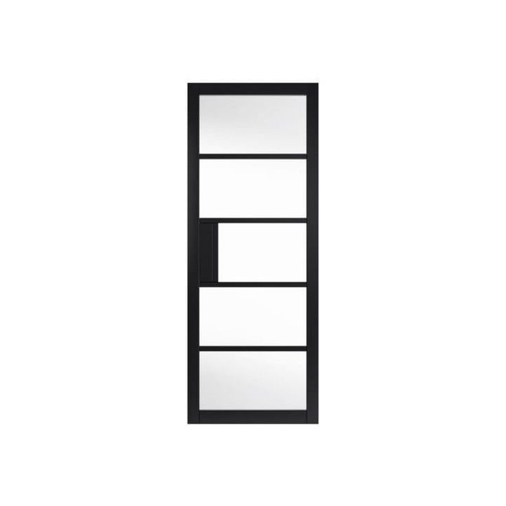 JBK METRO BLACK CLEAR GLAZED INTERNAL DOOR 1981 x 838 x 35mm UMET29GBL