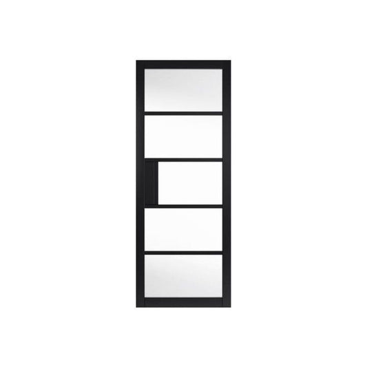 JBK METRO BLACK CLEAR GLAZED INTERNAL DOOR 1981 x 838 x 35mm UMET29GBL
