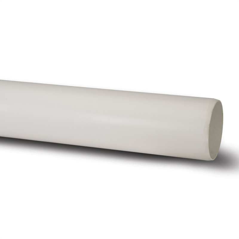 POLYPIPE PLAIN ENDED SOIL PIPE 110mm x 3m P430 P430W WHITE