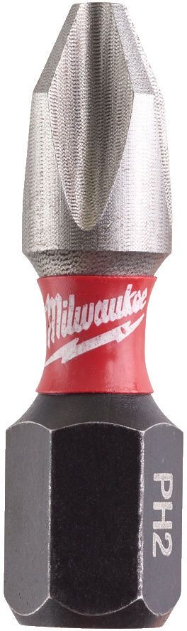 MILWAUKEE 4932472037 SHOCKWAVE PHILLIPS SCREWDRIVER BITS PH2X25MM (PACK OF 25)