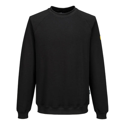 Anti-Static ESD Sweatshirt, 4XL, R, Black