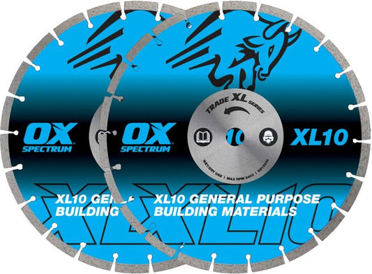 SPECTRUM TRADE XL-10 DIAMOND BLADES TWIN PACK 30mm X2-XL10-300