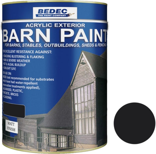 BEDEC MATT BARN PAINT 5l BLACK BEDE2AN0003/46