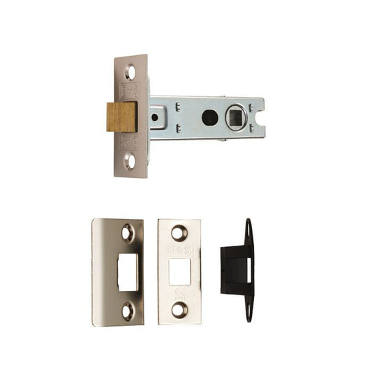 TUBULAR MORTICE LATCH WITH BOLT THROUGH 64mm BRASS BTL1/RP