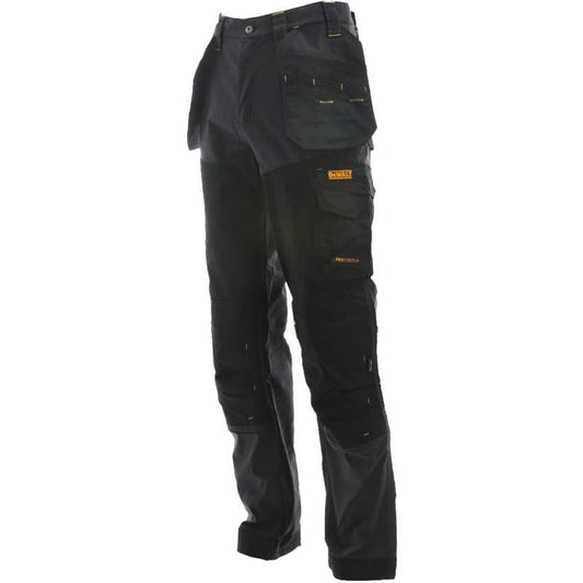 DEWALT MEMPHIS GREY BLACK REGULAR FIT STRETCH HOLSTER POCKET TROUSER 34S (L29W34)