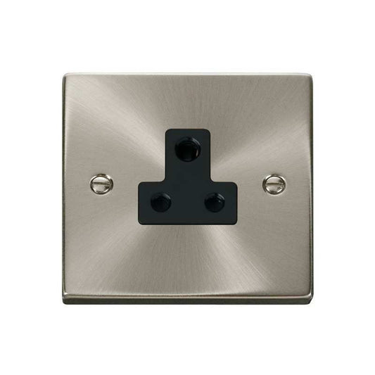 CLICK VPSC038BK 5A ROUND PIN SOCKET OUTLET BLK