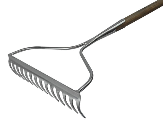 FAITHFULL FAIPRESGRSS ASH HANDLE PRESTIGE GARDEN RAKE STAINLESS STEEL