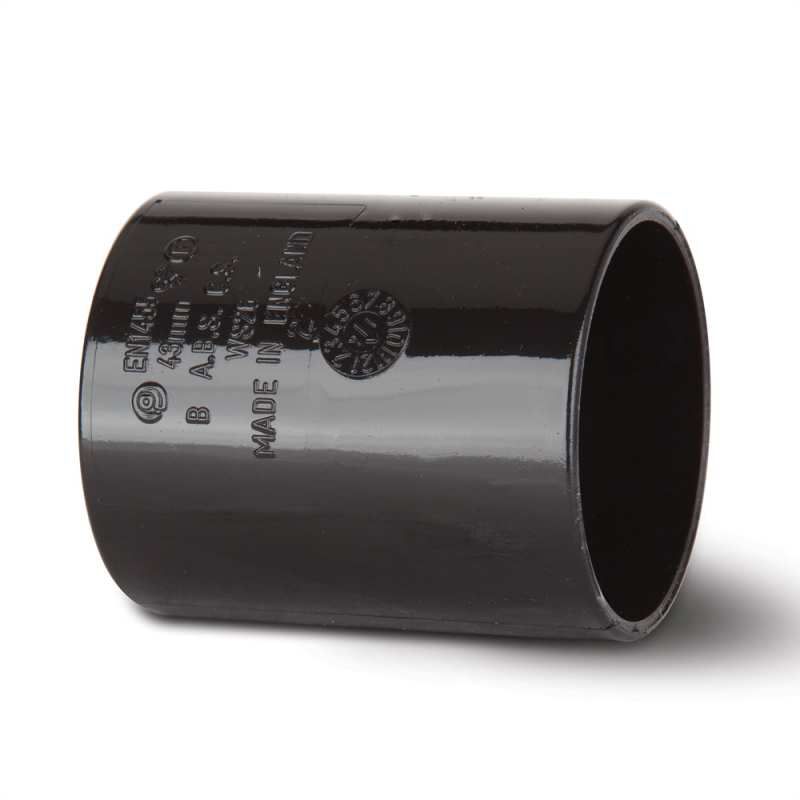 POLYPIPE ABS STRAIGHT COUPLING 40mm WS26 WS26B BLACK