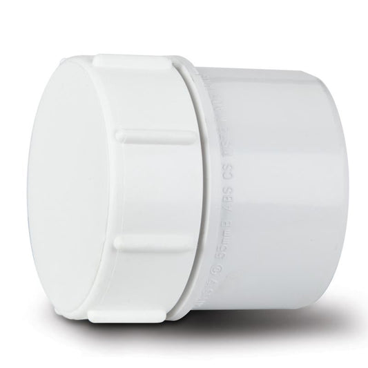POLYPIPE ABS SCREWED ACCESS PLUG 50mm WS72 WS72W WHITE