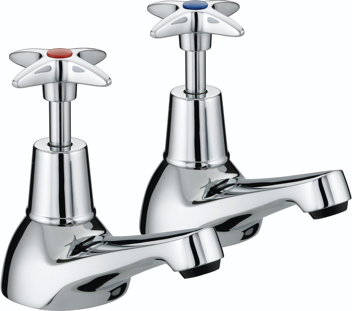BRISTAN VAX3/4C 5412 CROSS TOP BATH TAPS (PAIR) CHROME