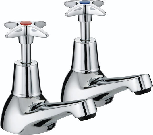 BRISTAN VAX3/4C 5412 CROSS TOP BATH TAPS (PAIR) CHROME