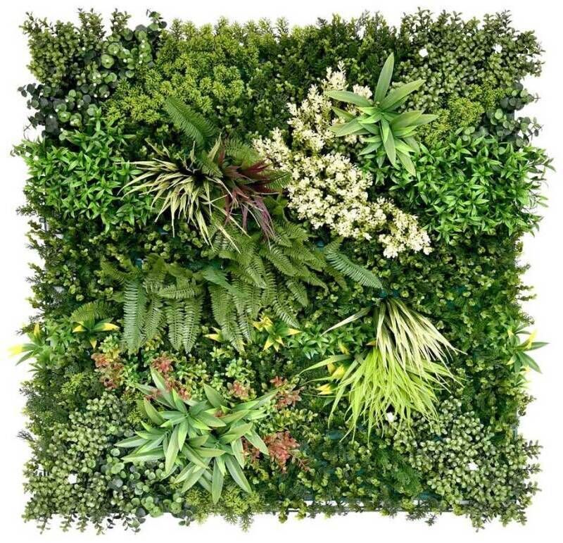 COMPLETE COMPOSITE INDOOR & OUTDOOR ARTIFICIAL GREEN WALL 1000 x 1000mm DESIGN C CCGWC