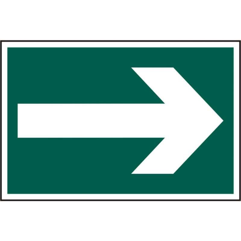 PVC SELF ADH SIGN 200mm WIDE x 300mm ARROW SYMBOL 1521