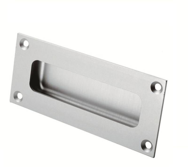 CARLISLE BRASS FLUSH PULL HANDLE 100 x 50mm SATIN ANODISED ALUMINIUM FPH4100SAA
