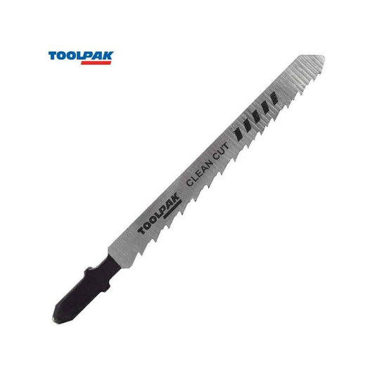 TOOLPAK JB01 PACK OF 5 CLEAN CUT WOOD JIGSAW BLADES T101B 10tpi x 75mm