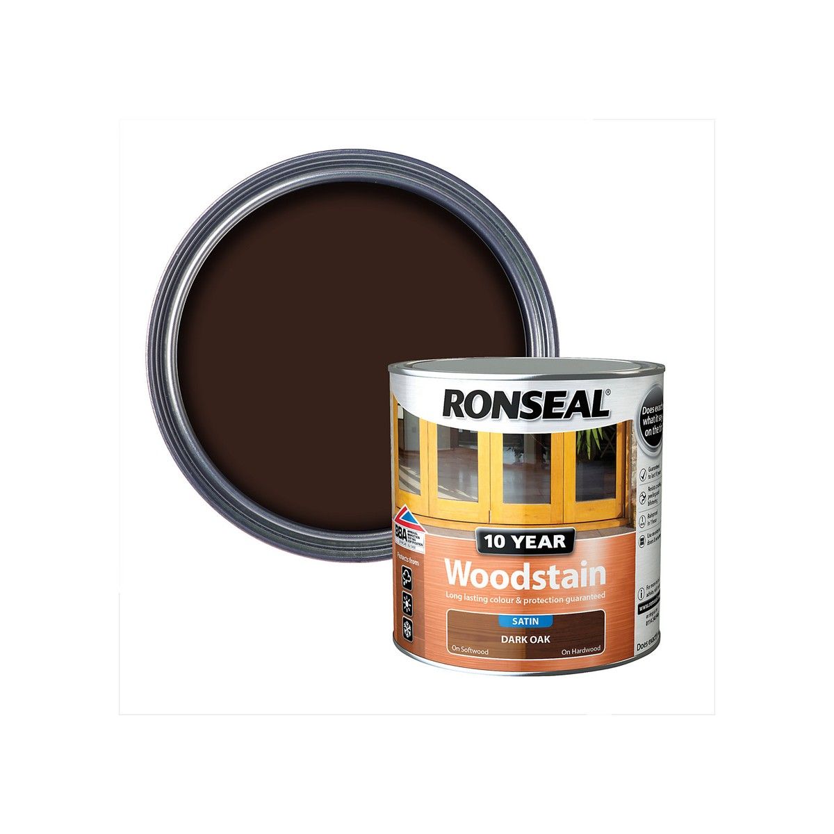 RONSEAL 10 YEAR WOODSTAIN 2.5l DARK OAK 38691