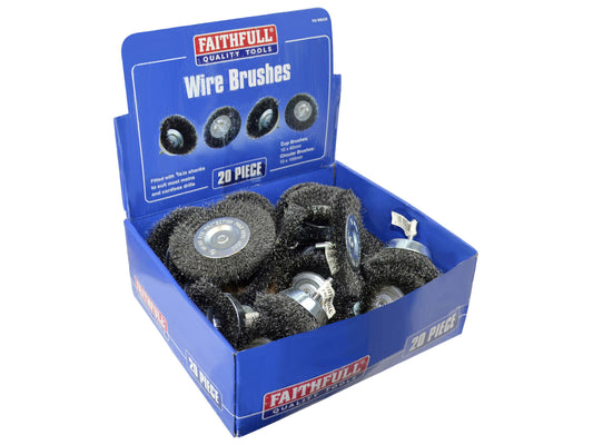 FAITHFULL FAIWBA WIRE BRUSH 1/4" SHANK (20 = 1 FAIWBA)
