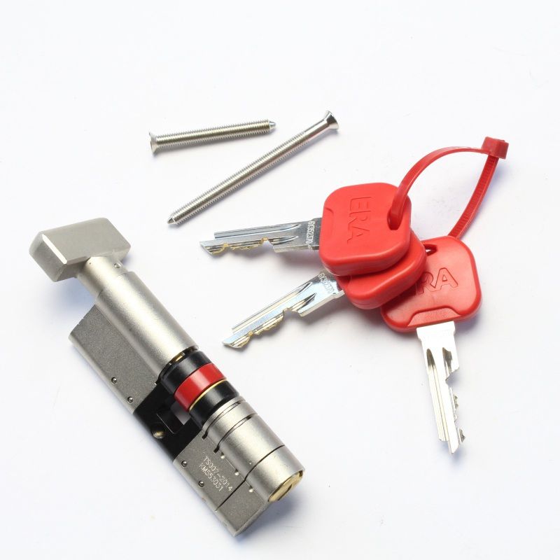 ERA 6 PIN EURO DOUBLE CYLINDER 30/30 SATIN VISI PACK 4050-52