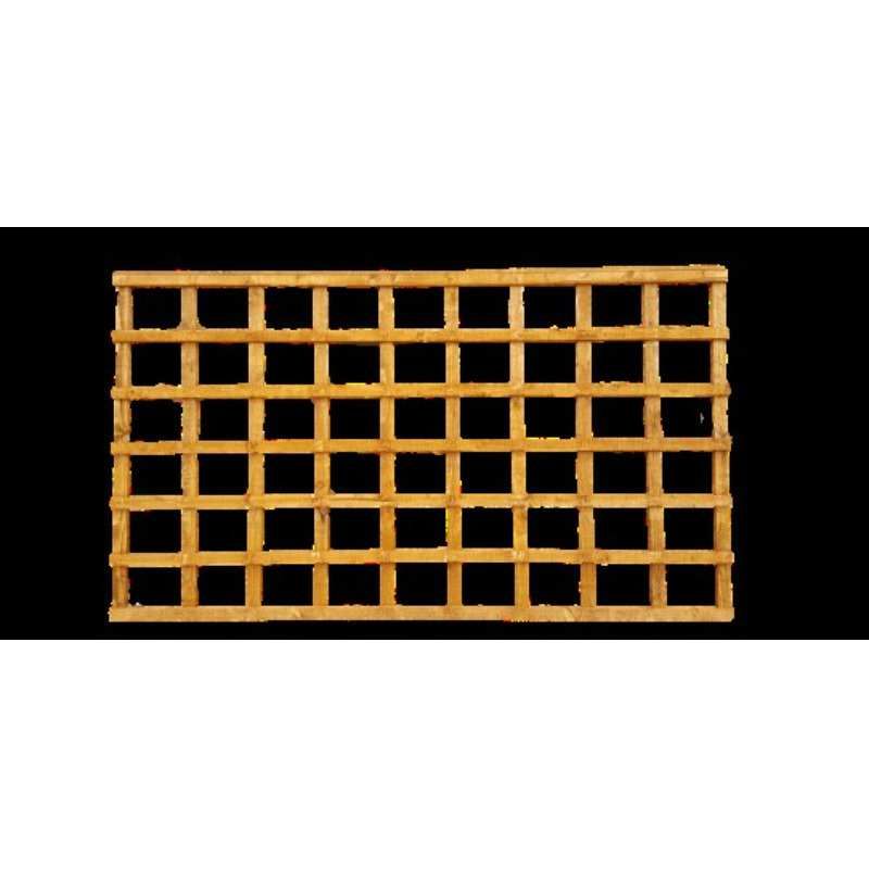 DENBIGH TIMBER 6" SQUARE TRELLIS PANEL 6 x 6' APEX CAP SQ6X6