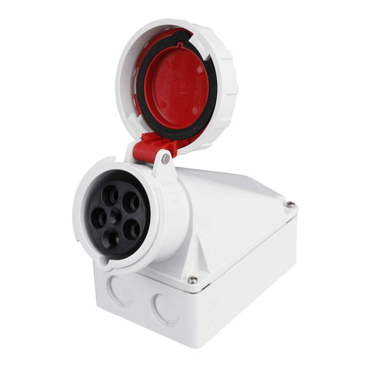 Ceenorm 63A 3P+N+E 415V Wall Mounted Socket IP67