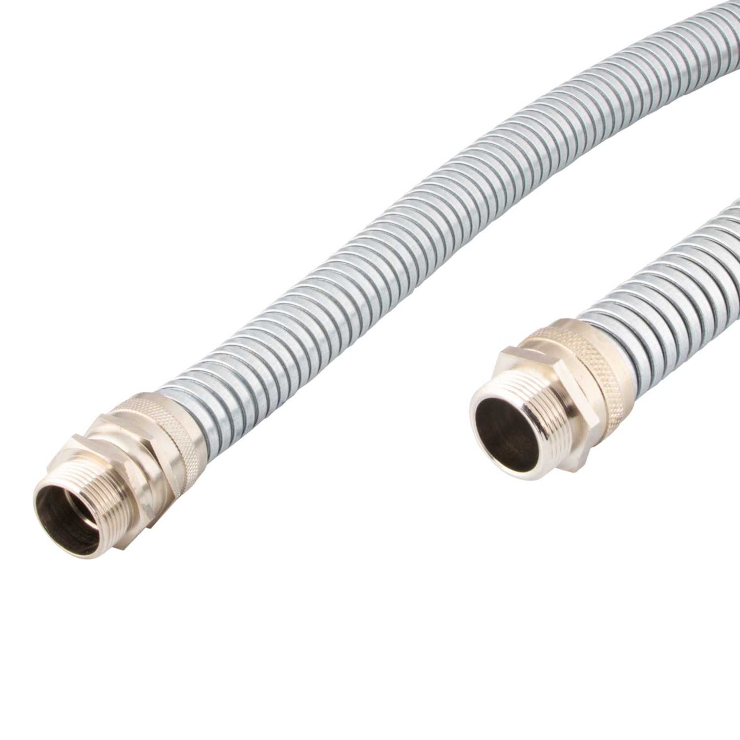 Fabricated Solutions 25mm Flexible Steel Conduit Lead with Glands (7.5m Length)