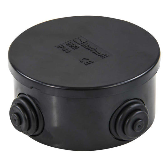 MCG Ø80 x 40mm Round Plastic Adaptable Box IP44 Black
