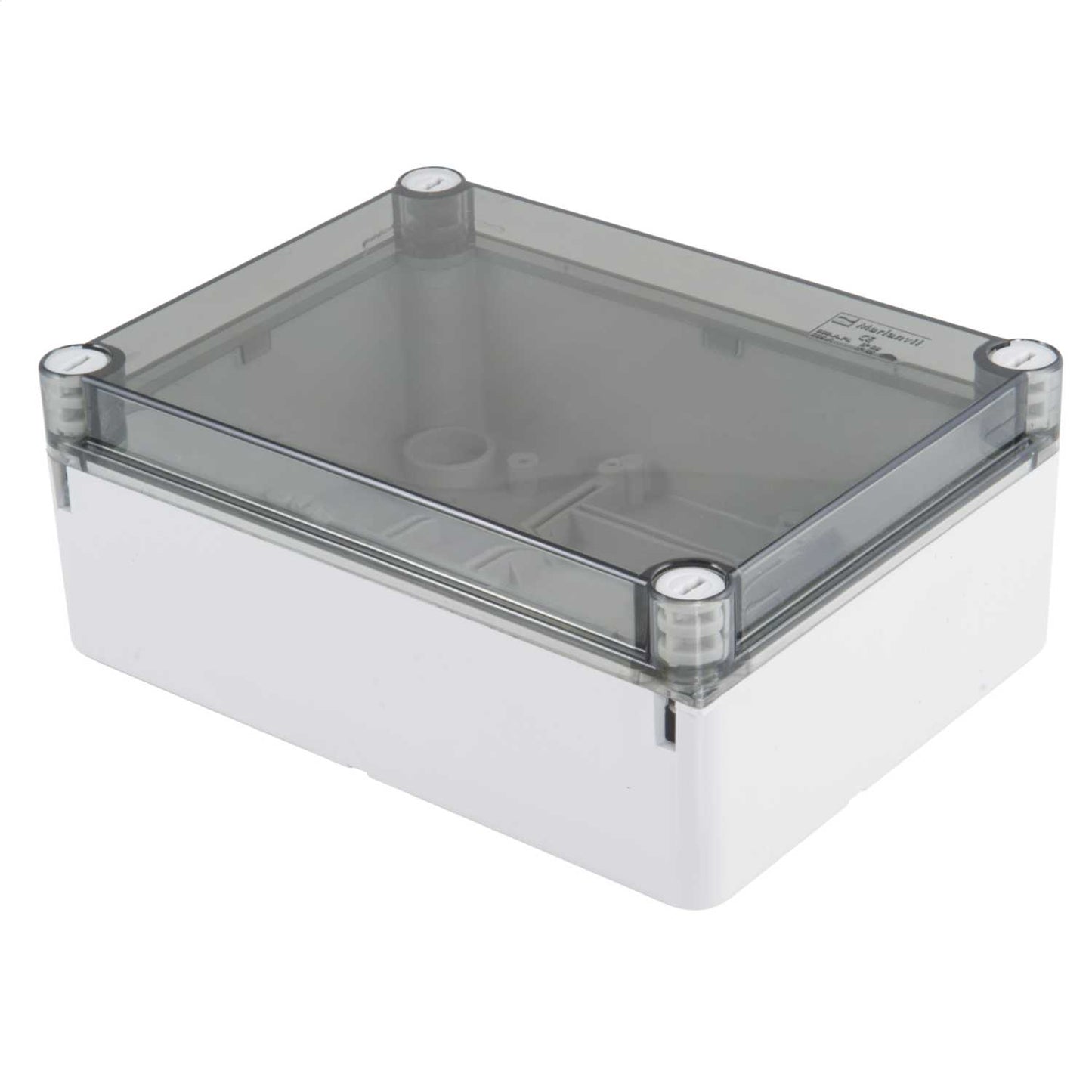 MCG 140mm x 190mm x 75mm Plastic Adaptable Box Grey with Clear Lid IP66