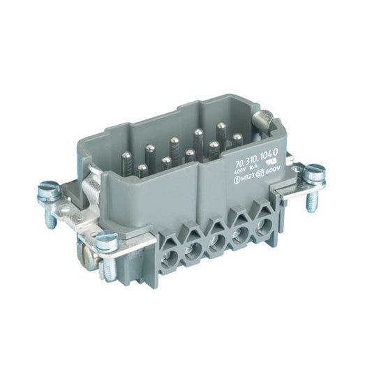 Wieland 16A 10P+E 500V Multipole Connector Male Insert