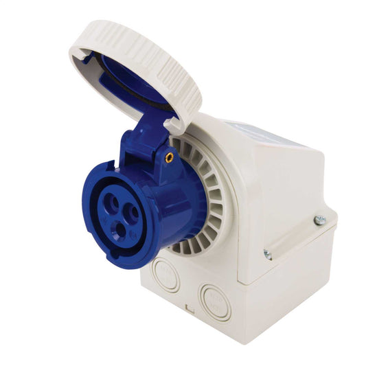 Walther 16A 2P+E 230V Wall Mounted Socket IP67