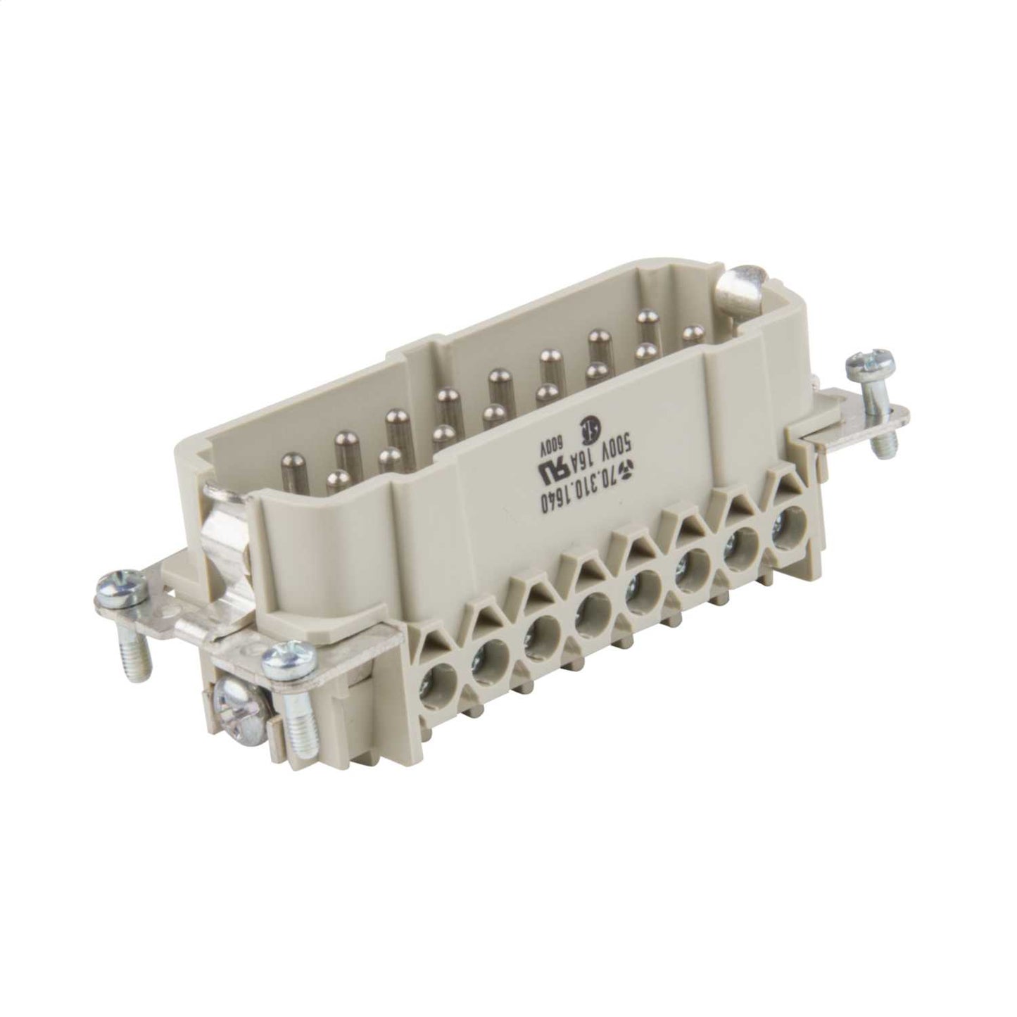 Wieland 16A 16P+E 500V Multipole Connector Male Insert