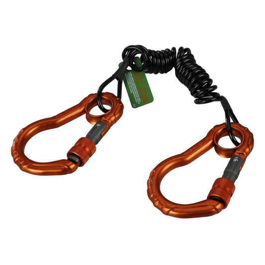 Ergodyne Squids 3166 Coiled Tool Lanyard with Dual Carabiners 0.9kg
