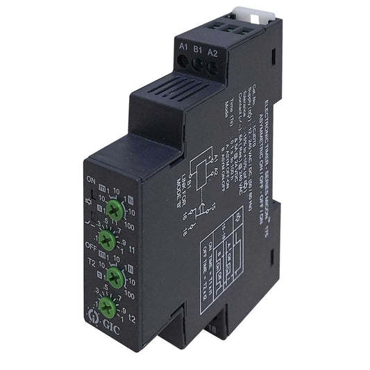 GIC 8A 12-230V AC / DC Asymmetrical Recycler Timer Spco