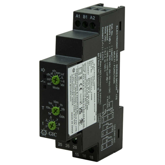 GIC 8A 12-230V AC / DC Multi Function Timer Relay Dpco