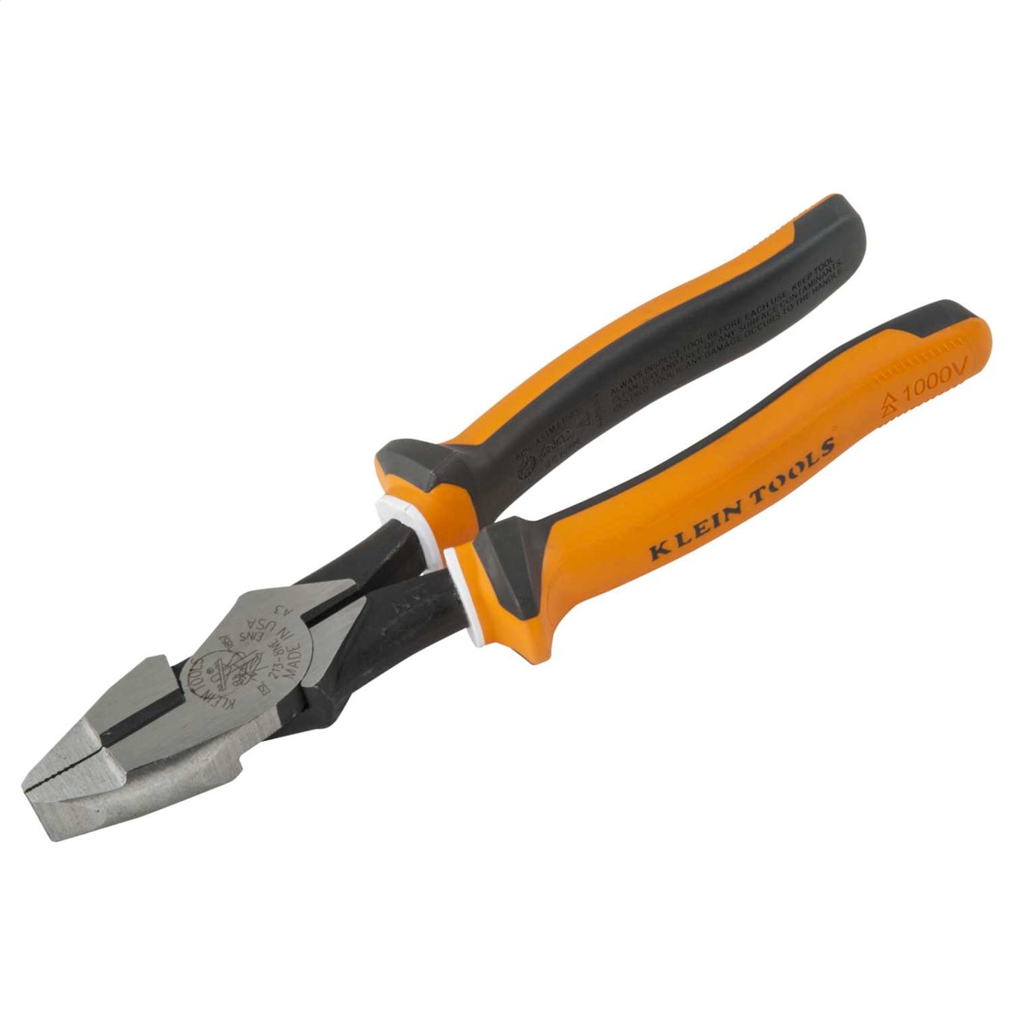 Klein 224mm Insulated High Leverage Side Cutting Pliers