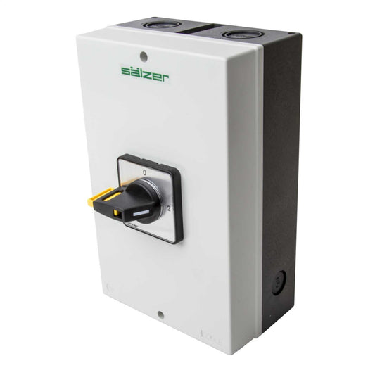 Salzer 32A 2 Pole 3 Position Changeover Switch IP66