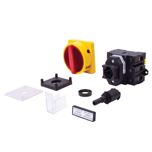 Salzer 100A 3P Rear Mounting Plastic Shaft Door Isolator Switch IP66