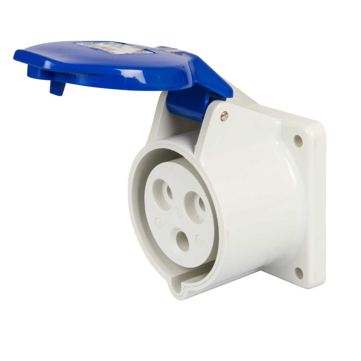 Walther 32A 2P+E 230V Panel Mounted Socket IP44