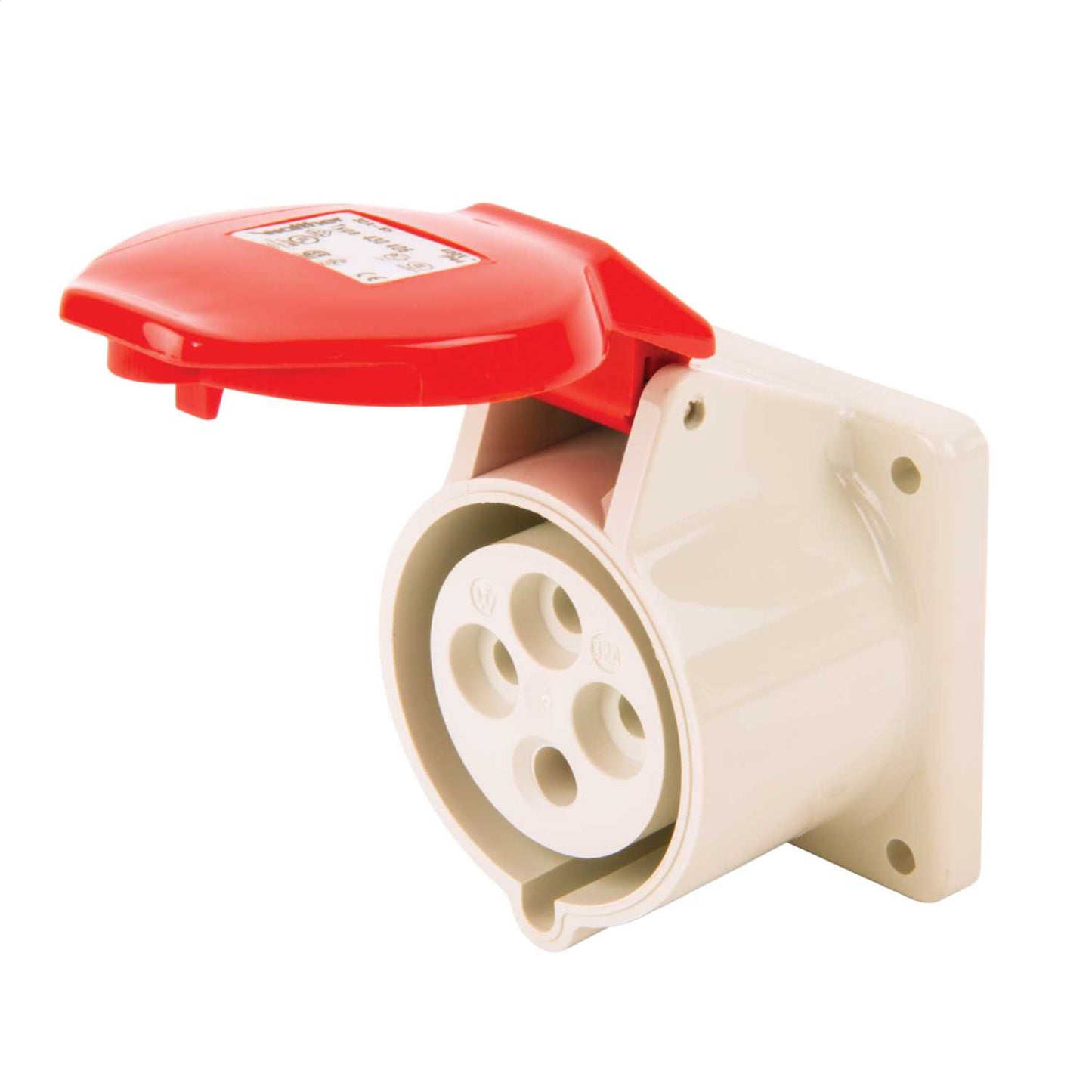 Walther 32A 3P+E 415V Panel Mounted Socket IP44