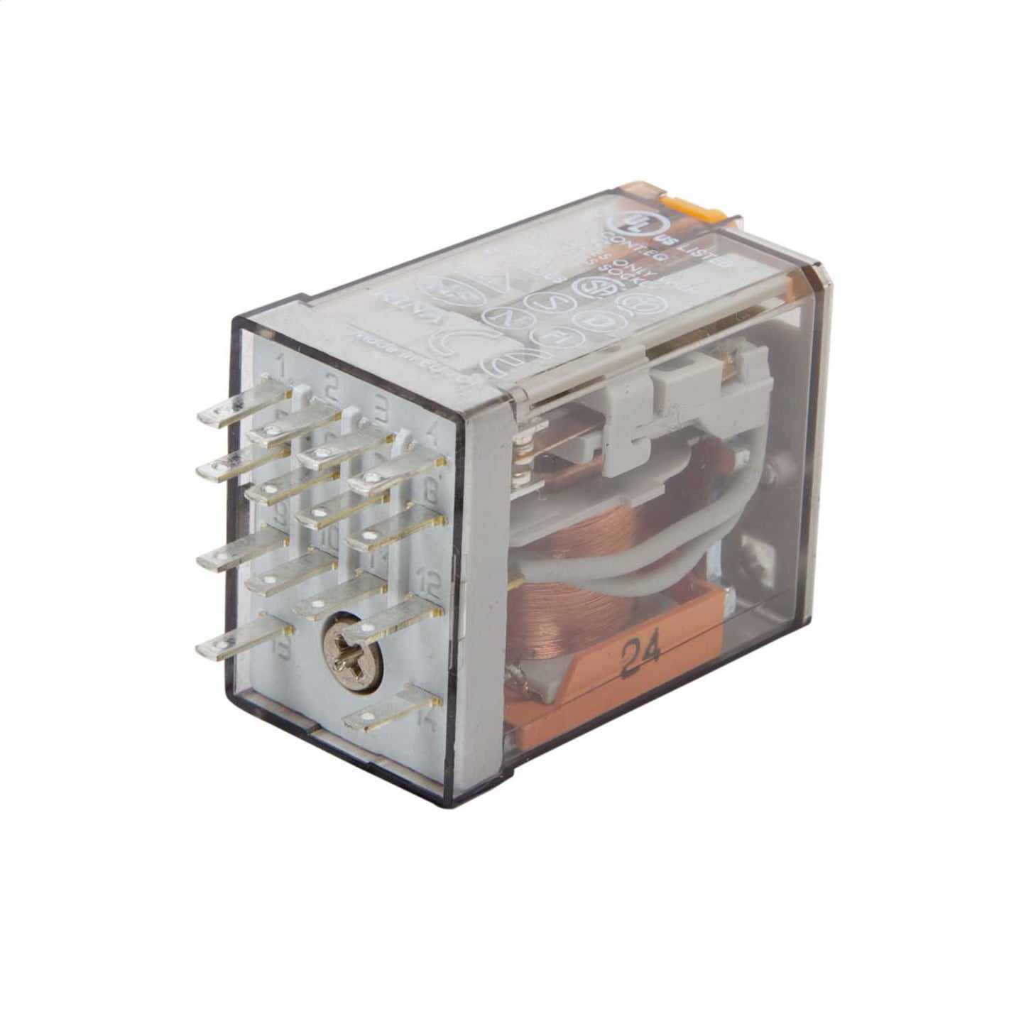 Finder 14 Pin 24V AC 7A 4 Pole Mini Plug In Relay