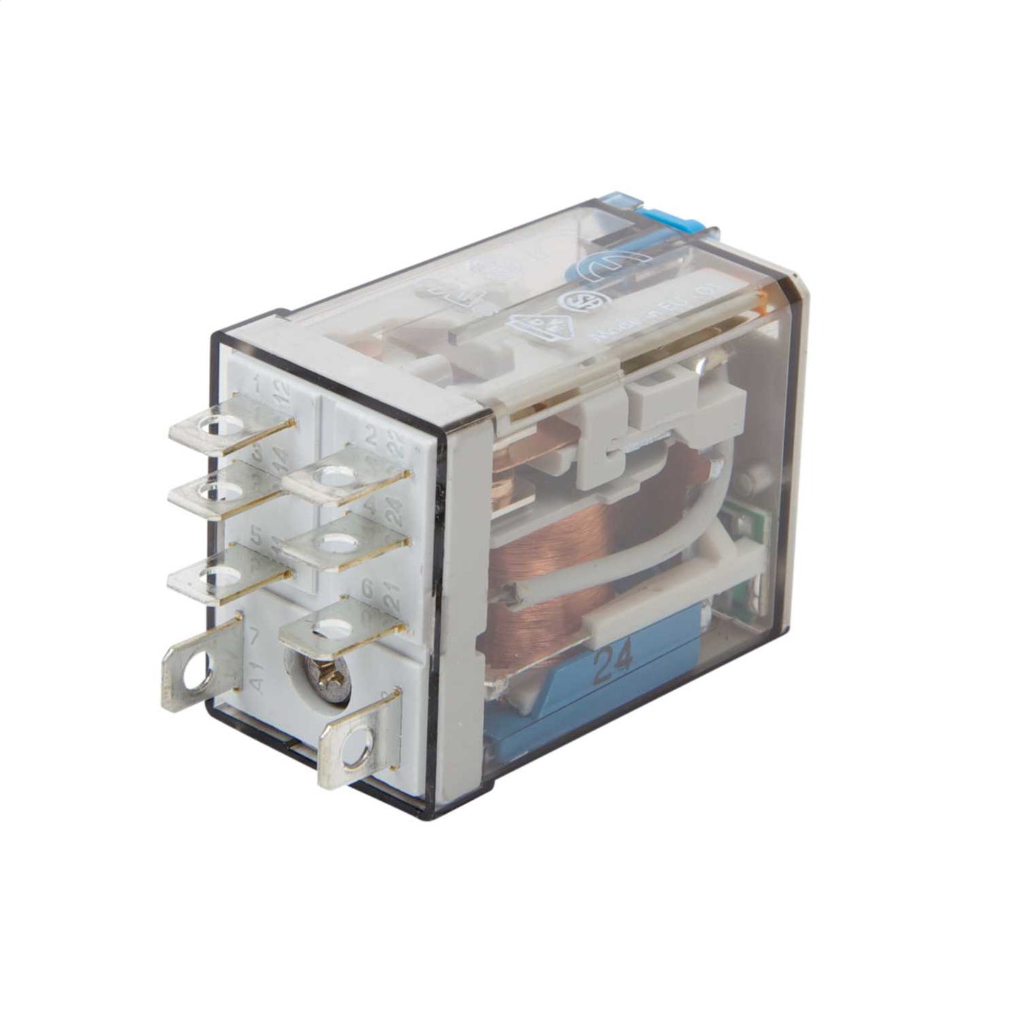 Finder 8 Pin 24V DC 12A 2 Pole Mini Plug In Relay with LED