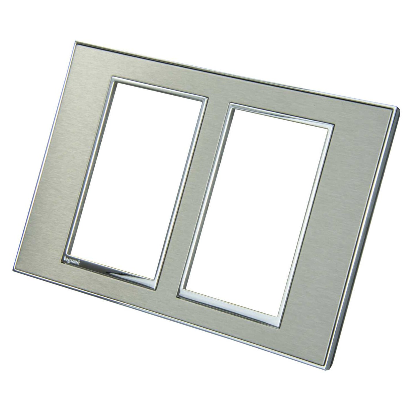 Legrand Arteor 2 Gang 2 x 3 Module Surround Plate Brushed Metal Stainless Steel