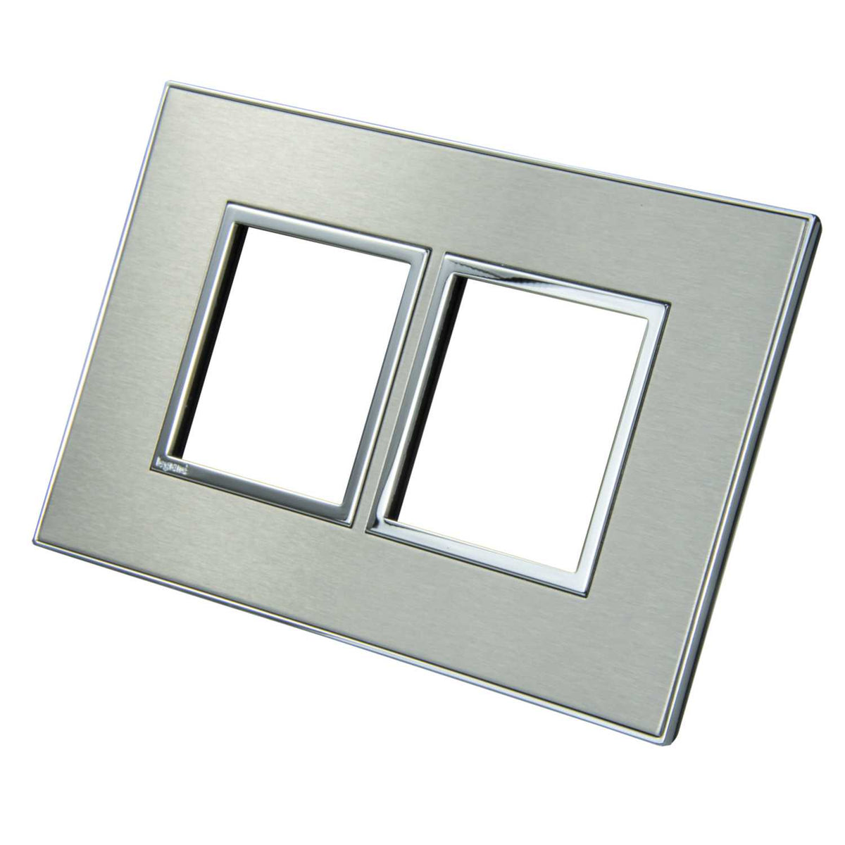 Legrand Arteor 2 Gang 4 Module Surround Plate Brushed Metal Stainless Steel