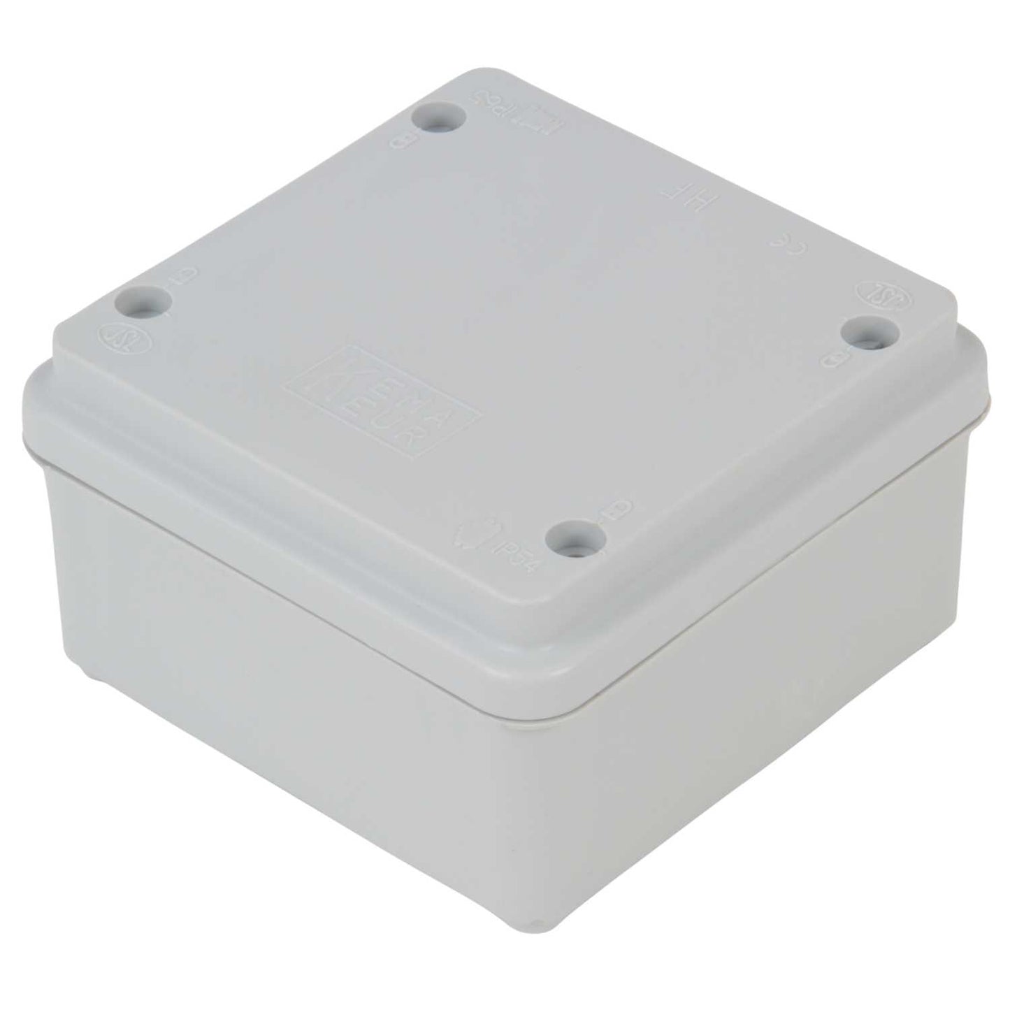 MCG 100mm x 100mm x 55mm PVC Adaptable Box with 5 Way Terminal Strip Grey IP65
