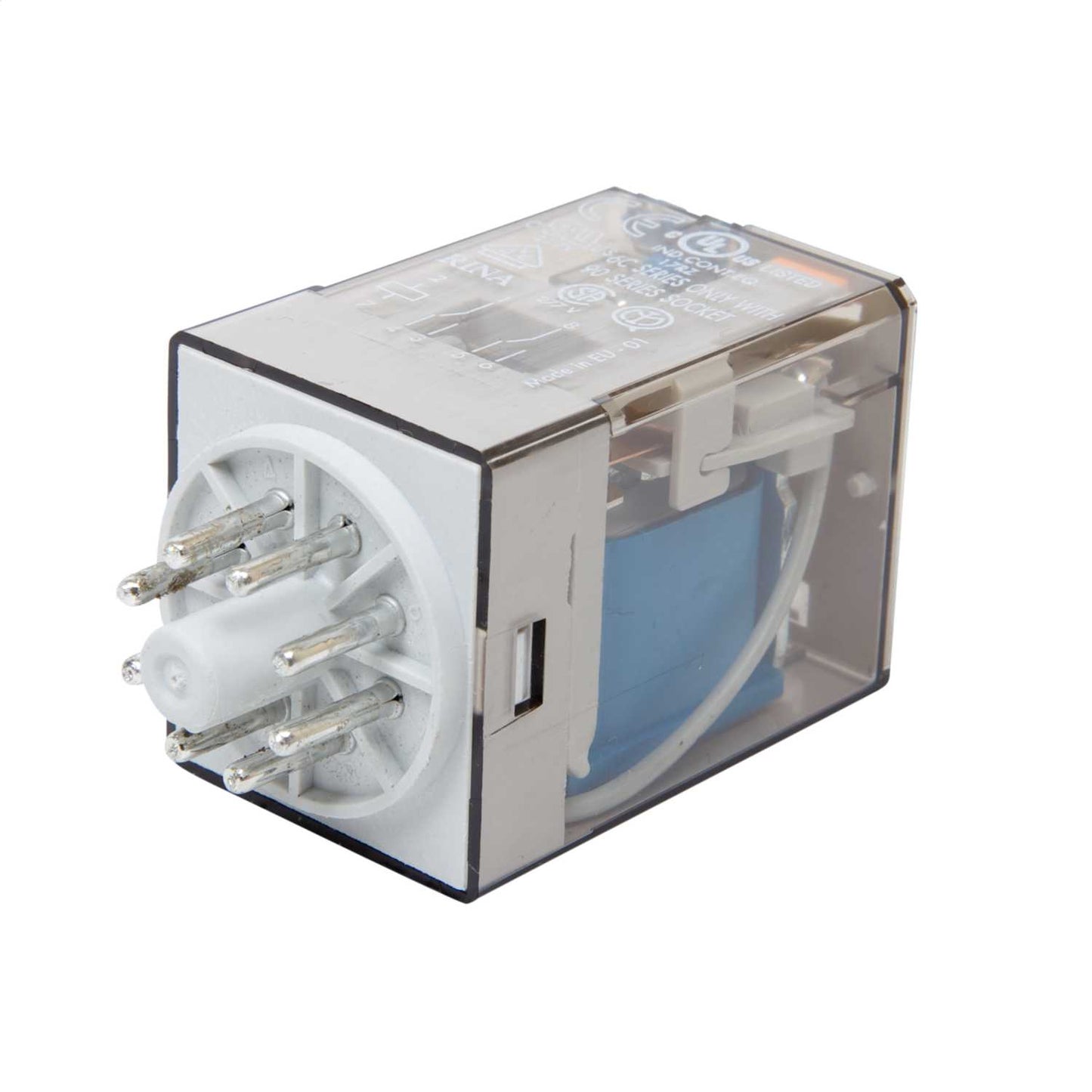 Finder 8 Pin 12V DC 10A 2 Pole Octal Base Plug In Relay