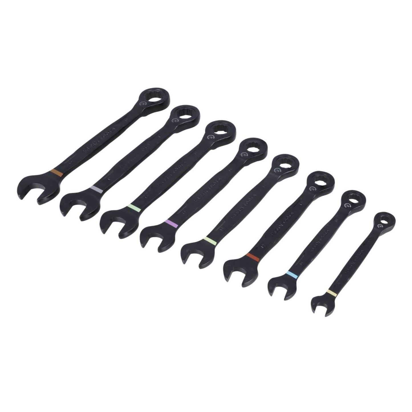 Klein 8 Piece 90-Tooth Ratcheting Combo Wrench Set