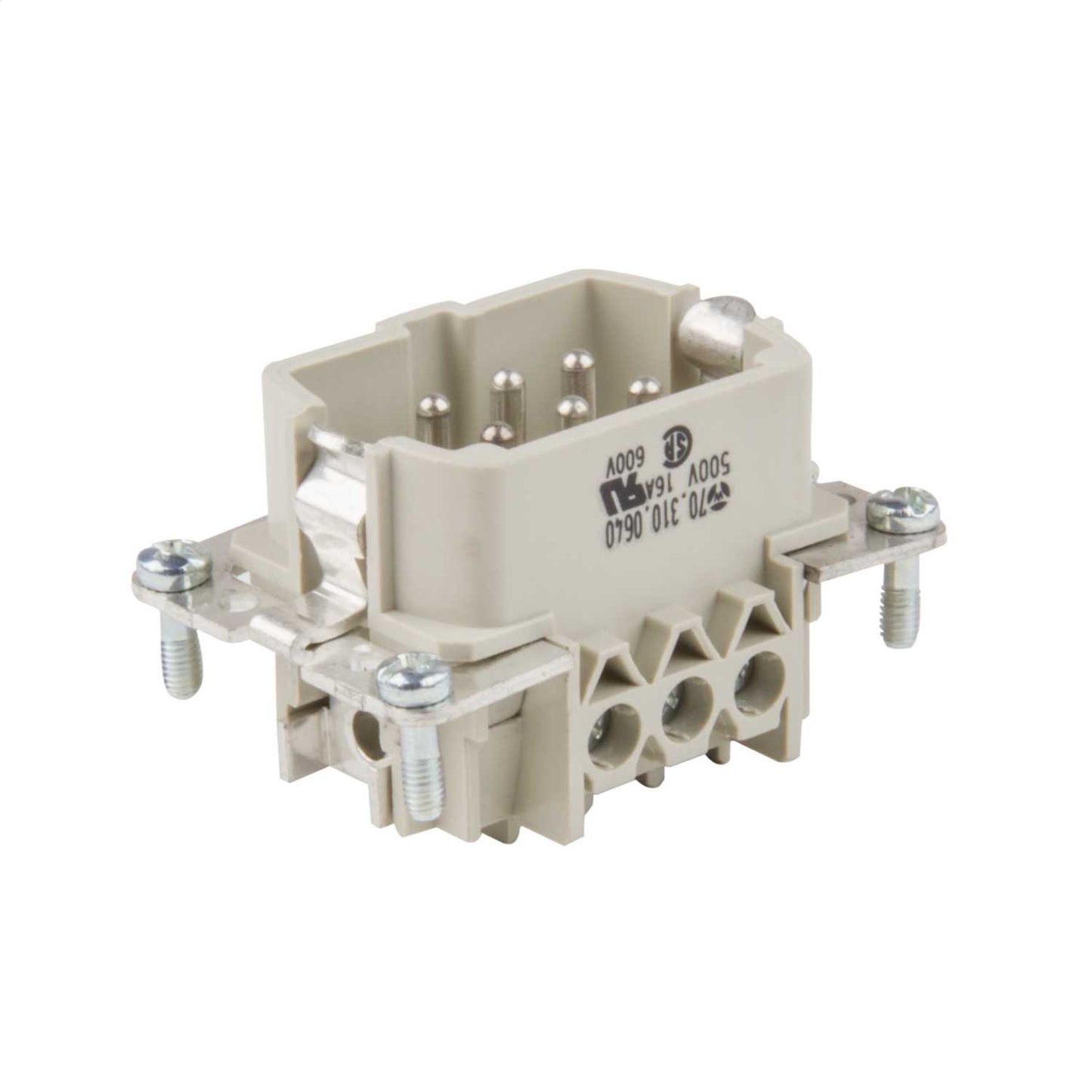 Wieland 16A 6P+E 500V Multipole Connector Male Insert
