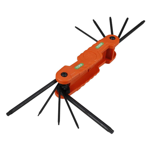 Klein Compact Folding Torx Hex Key 10 Piece Set